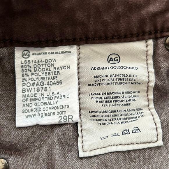 Adriano Goldschmied Women The Prima Cigarette Denim Jeans Skinny Brown Size 29R - Picture 7 of 8